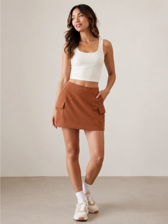 Self E Dresses & Skirts - Self💙e Rust Cargo Mini Skirt | Size Small NWOT